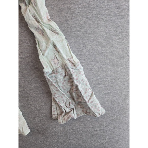 Free People Tunic Top Size XS Mint Green Rolling Hills Print Bell Sleeve Boho - Picture 10 of 11